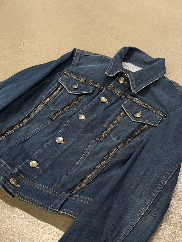 SS 2005 Cavalli denim jacket with leather details