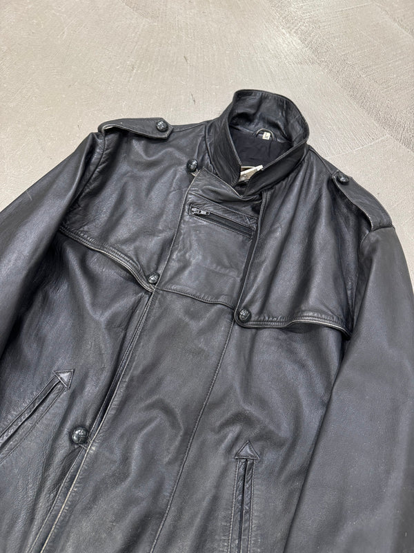 1980s Marithe Francois Girbaud “Compagnie des montagnes & des forets” leather jacket