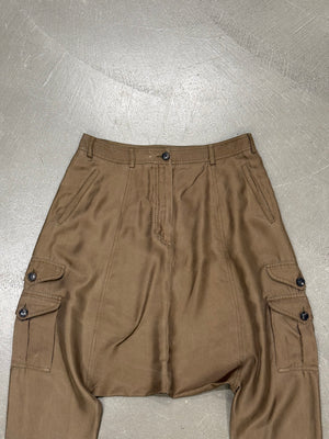 2010 Christian Dior drop crotch military shorts