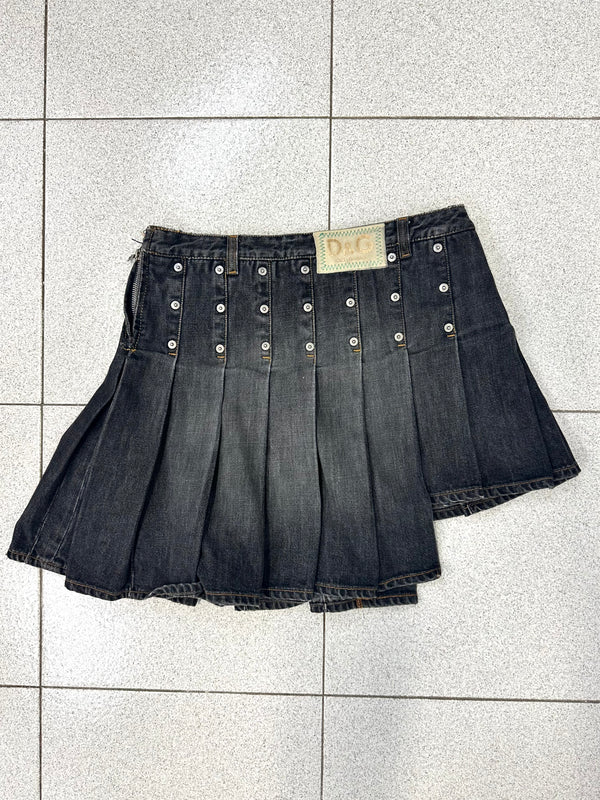 AW04 Dolce & Gabbana asymmetrical studded skirt