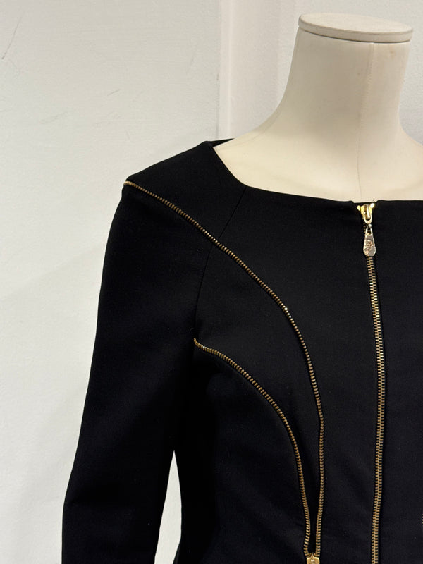 2000s Versace structured triple-zip jacket