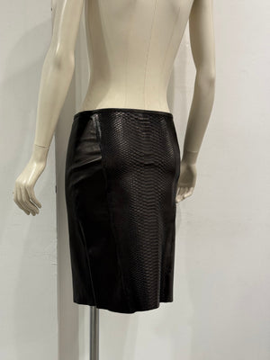2000s Plein Sud python leather midi skirt