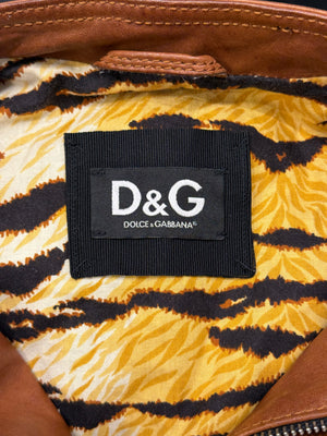 2000s Dolce & Gabbana paneled moto jacket