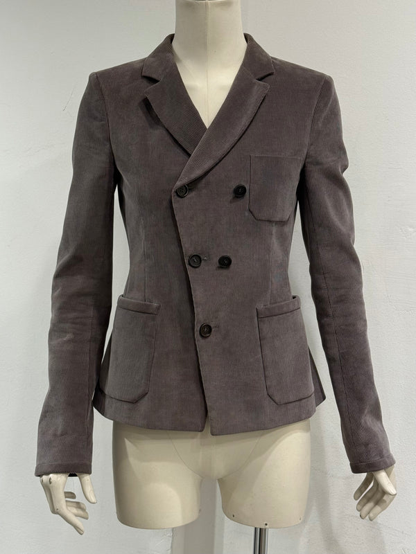 2010 Balenciaga by Nicolas Ghesquière asymmetric double breasted blazer