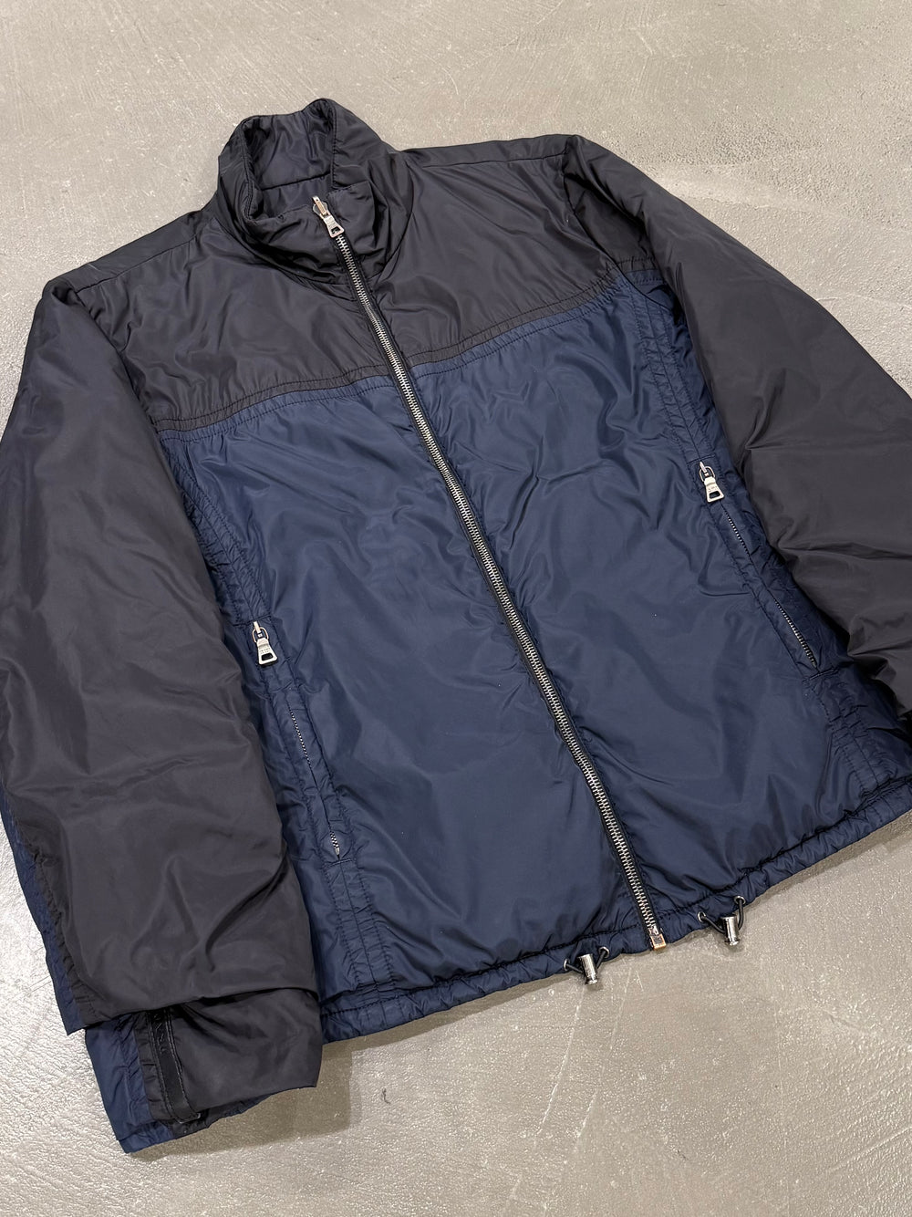 2000s Prada reversible two-tone puffer jacket