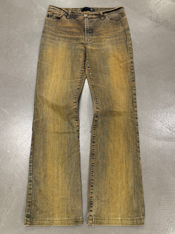 2000s Cavalli sand wash flared jeans