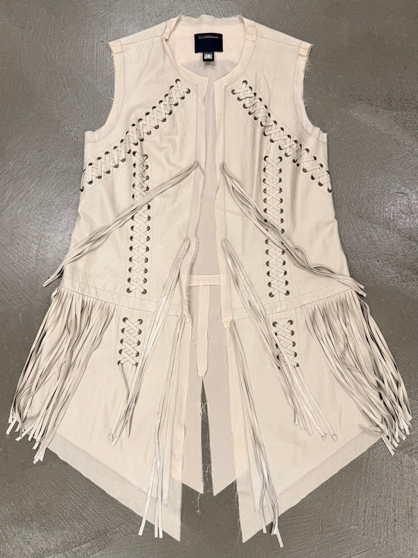 2000s Roberto Cavalli bondage harness leather vest
