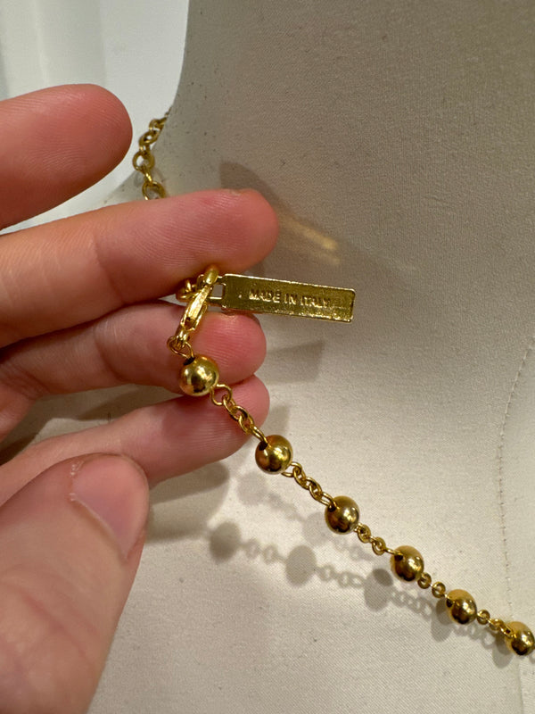 2000s Dolce & Gabbana rhinestone cross necklace