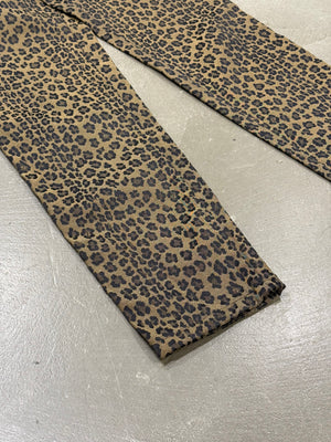 2000s Fendi straight pants with leopard print