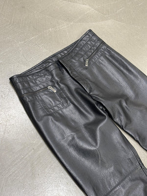 1990s Dirk Bikkembergs all around zipper leather pants