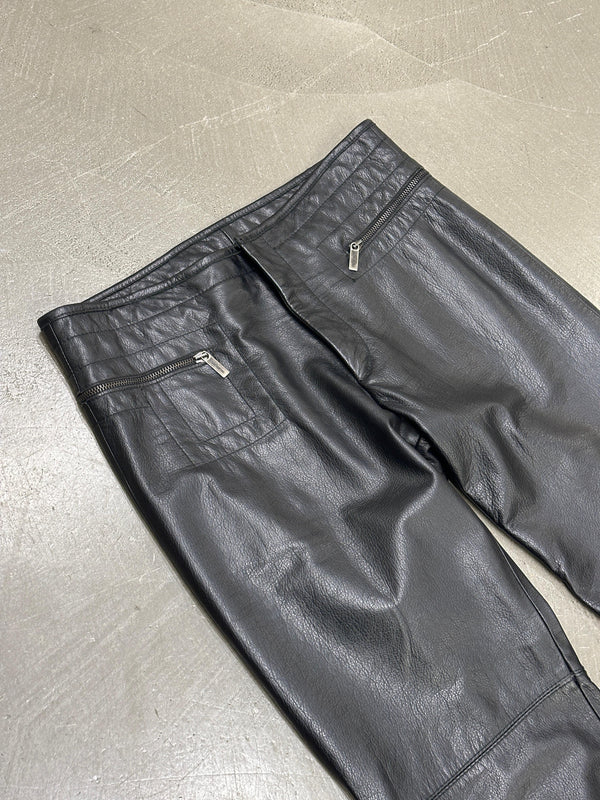 1990s Dirk Bikkembergs all around zipper leather pants