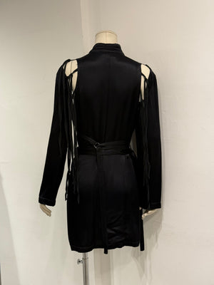 S/S2005 Ann Demeulemeester runway cut-out belted coat dress
