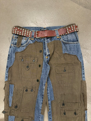 2000s Maison Margiela rare oversize studded heavy belt
