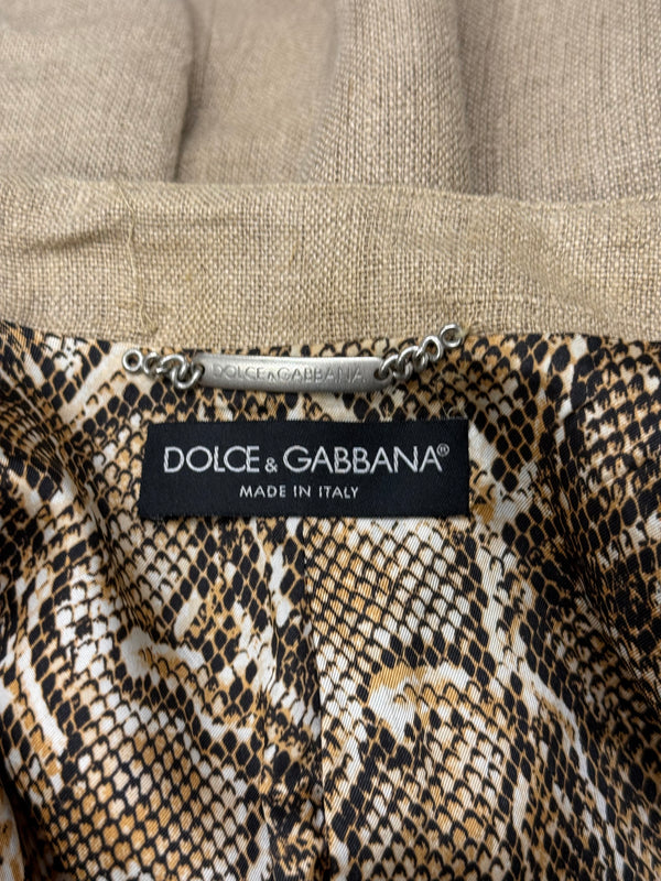 2000s Dolce & Gabbana linen military jacket