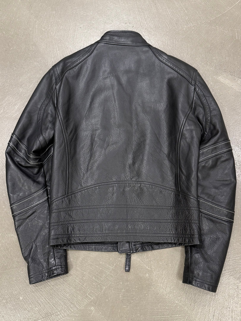 2000s Armani biker leather jacket