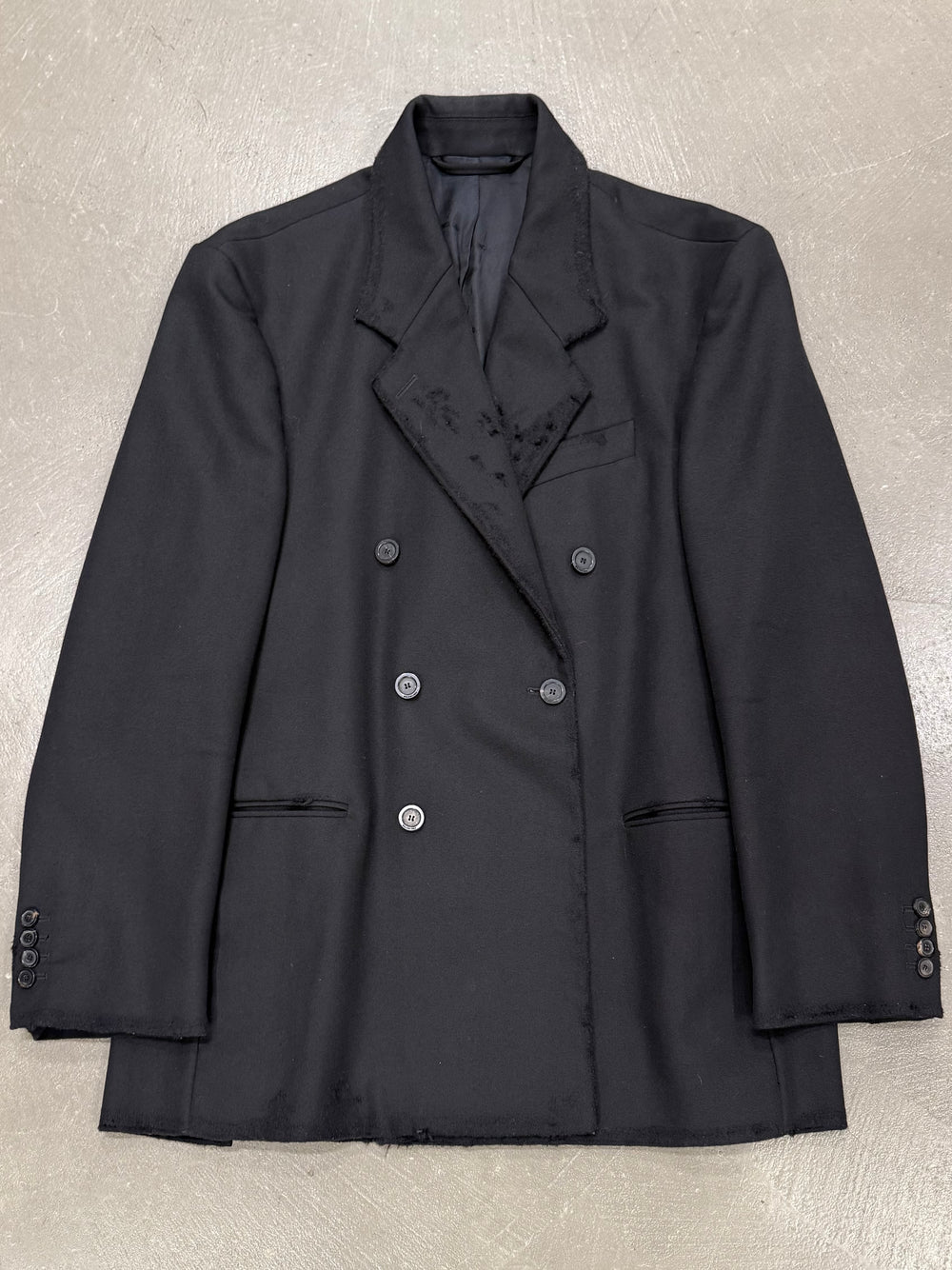 2022 Balenciaga distressed double-breasted blazer