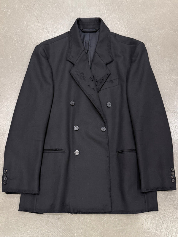 2022 Balenciaga distressed double-breasted blazer