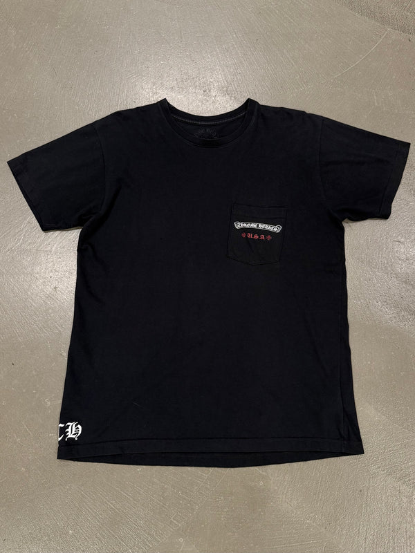 Chrome Hearts American flag dagger tee shirt