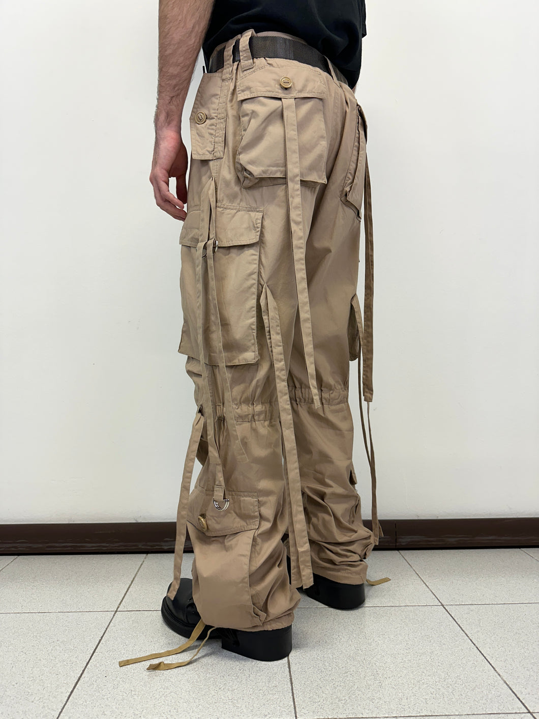 SS2003 Dolce & Gabbana parachute bondage cargo pants