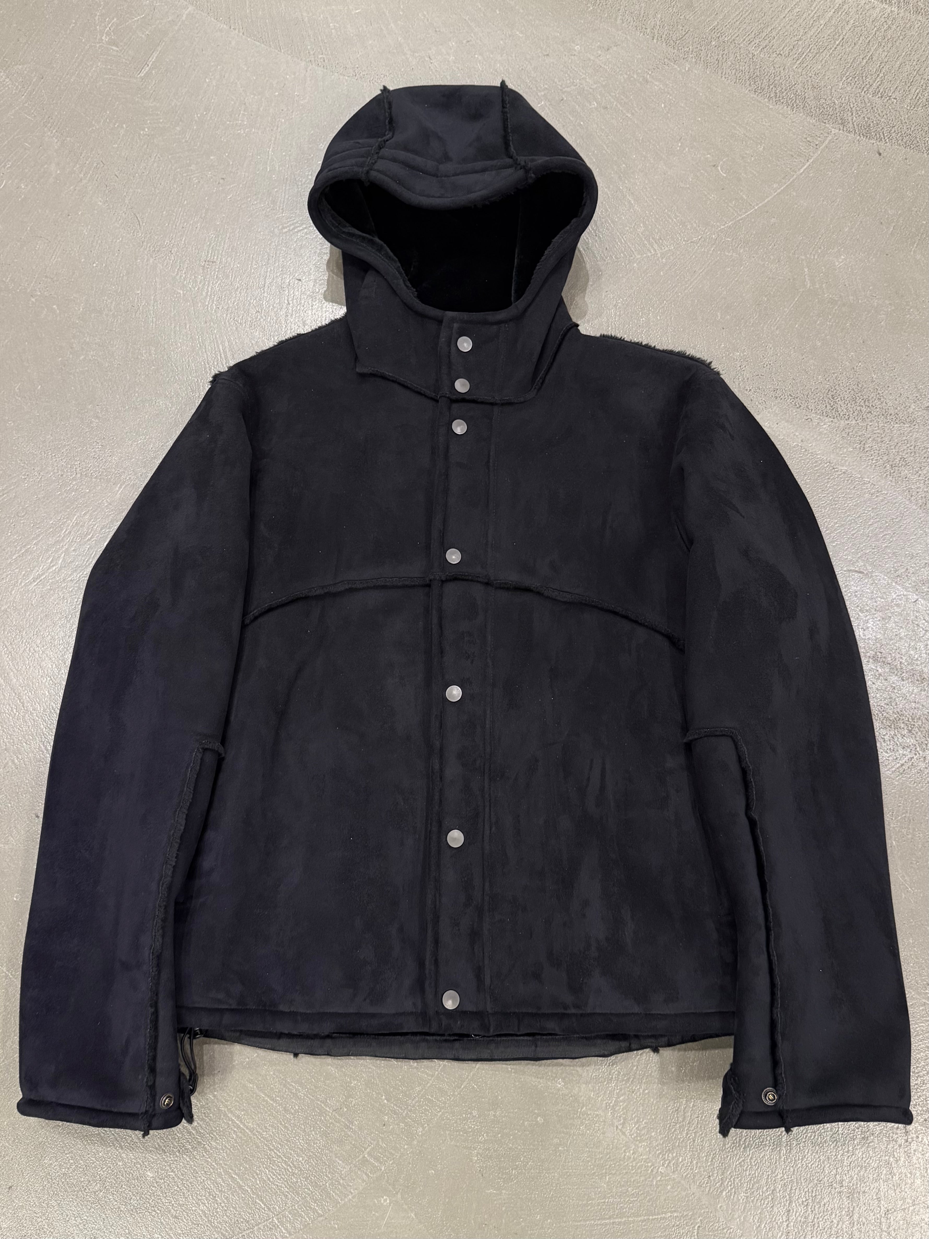 1990s Armani hooded faux shearling jacket