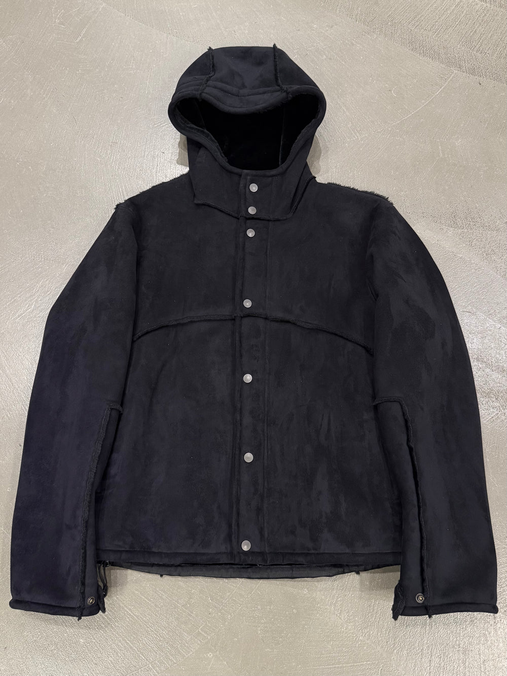 1990s Armani hooded faux shearling jacket