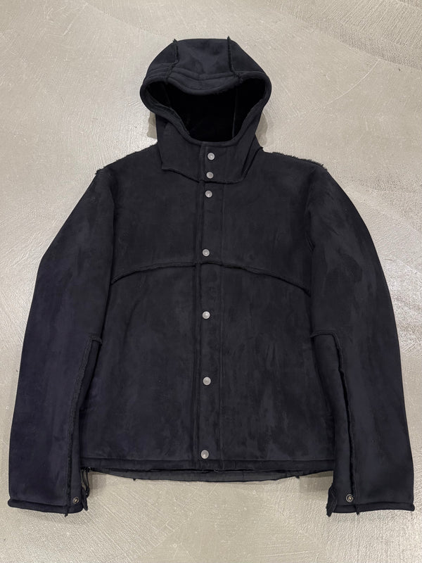 1990s Armani hooded faux shearling jacket