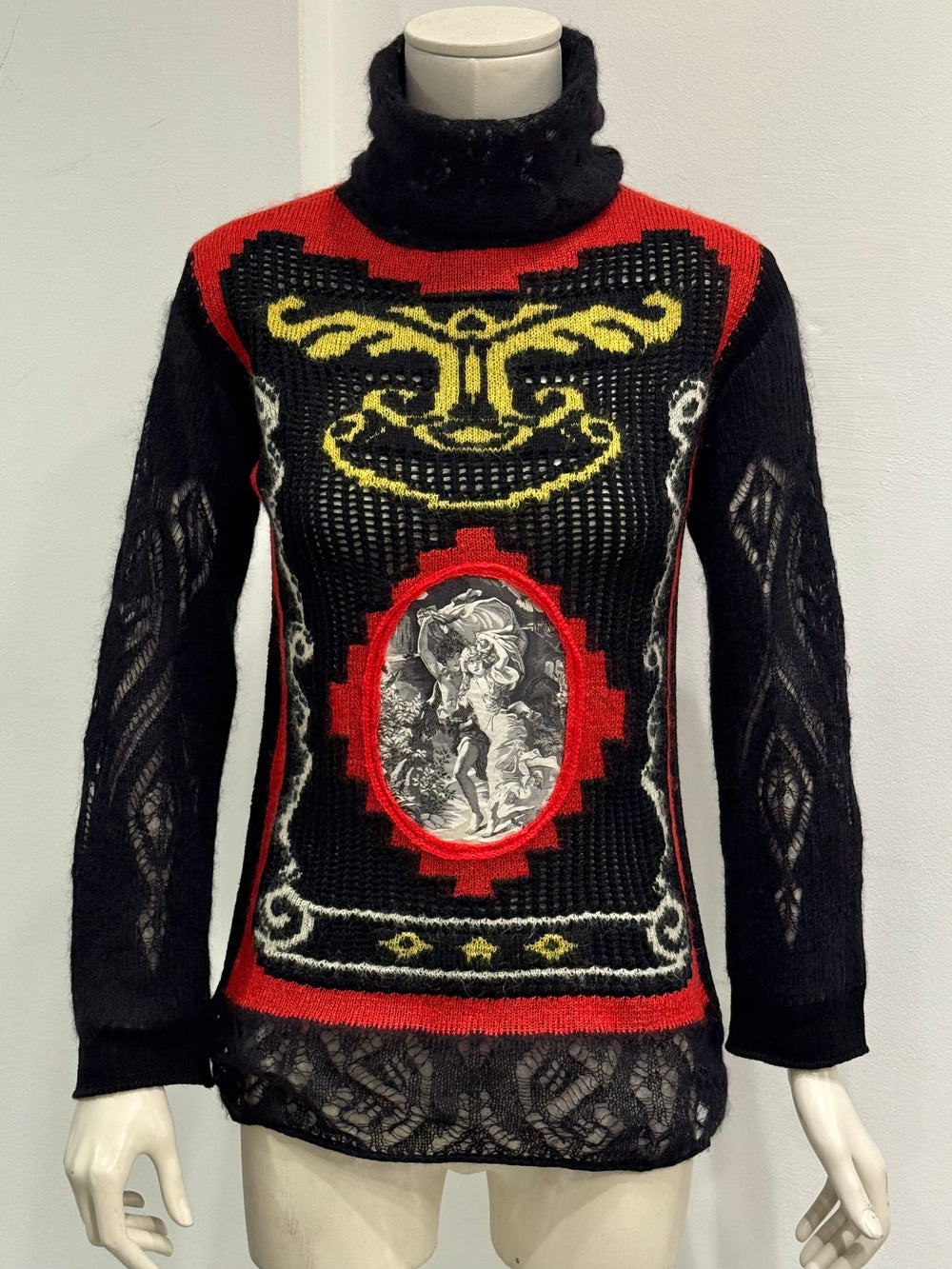 A/W2007 Jean Paul Gaultier intarsia crochet knit