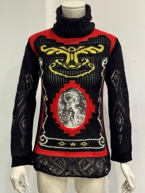A/W2007 Jean Paul Gaultier intarsia crochet knit