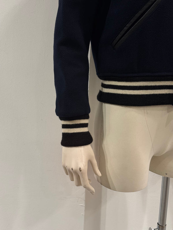 2014 Saint Laurent by Hedi Slimane teddy varsity jacket