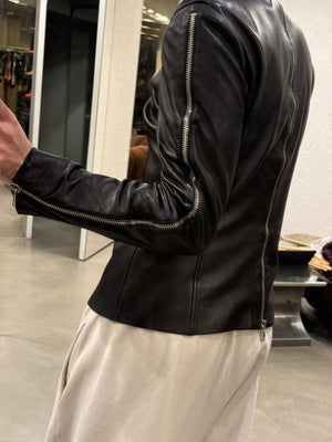 S/S2003 Dolce & Gabbana multi zipper leather jacket