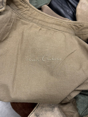 2000s Rick Owens tail distressed leather jacket