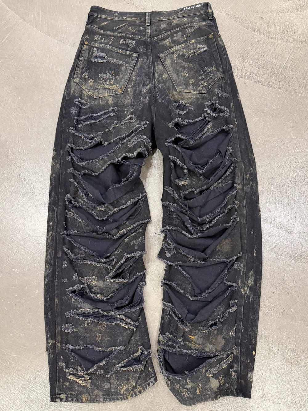 S/S2023 Balenciaga "The Mud Show" destroyed denim