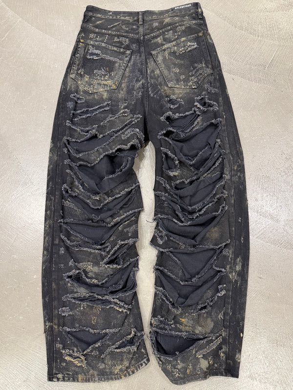 S/S2023 Balenciaga "The Mud Show" destroyed denim