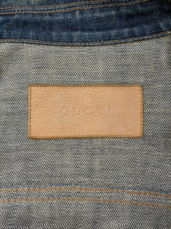 S/S2002 Gucci by Tom Ford dark denim trucker jacket