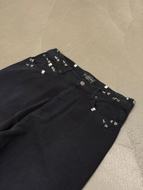 S/S2024 Balenciaga pierced wide-leg jeans