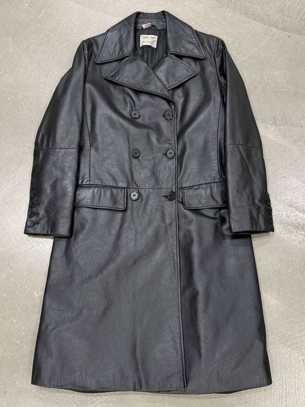 1997 Helmut Lang double breasted leather trench coat