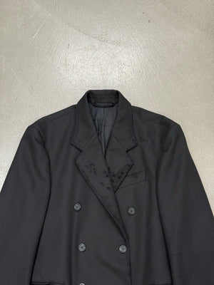 2022 Balenciaga distressed double-breasted blazer