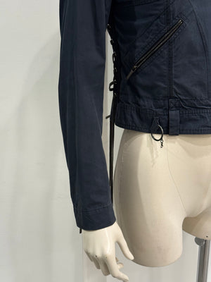 S/S2003 Christian Dior by John Galliano cropped cotton biker jacket