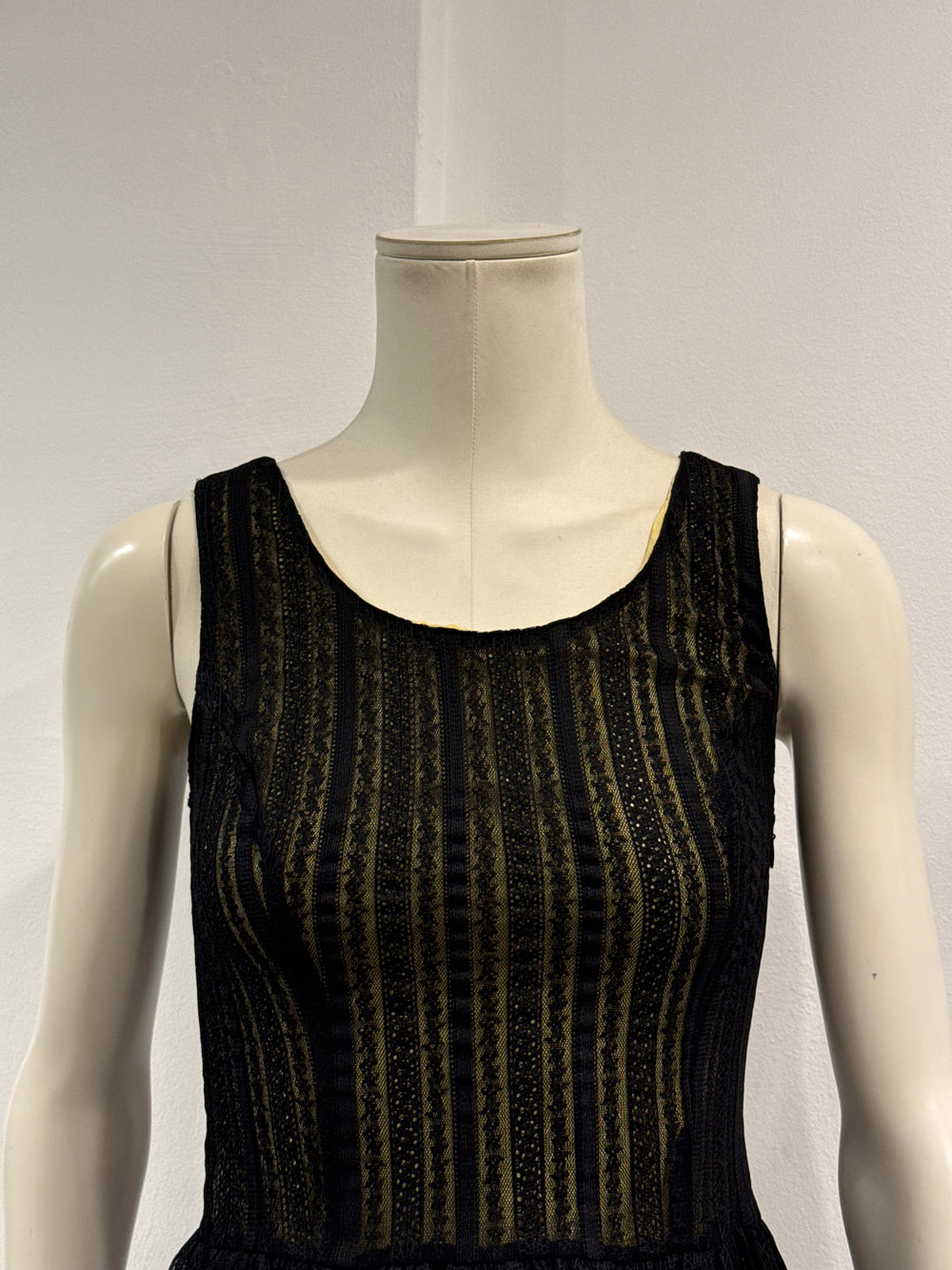 1990s Dolce & Gabbana lace sleeveless mini dress