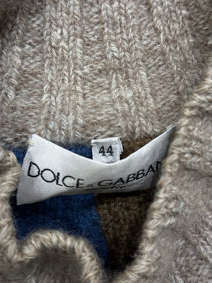 1994 Dolce & Gabbana “Le Maglie” runway patchwork reconstructed knit cardigan