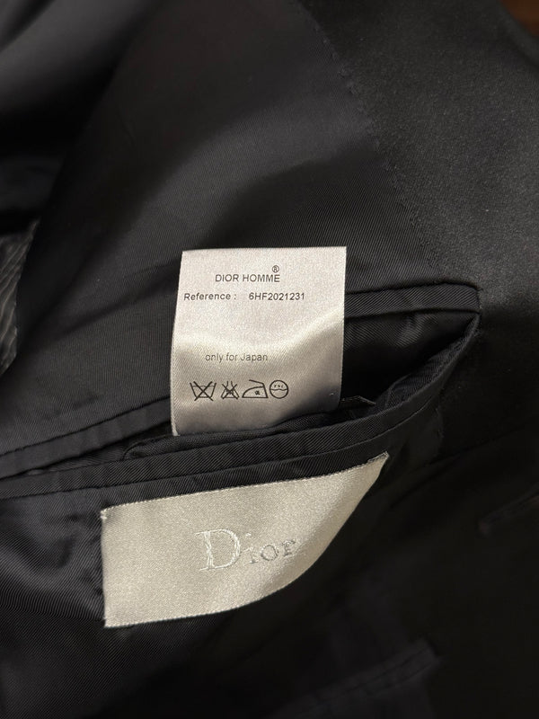 A/W2006 Dior by Hedi Slimane satin lapel tailored blazer