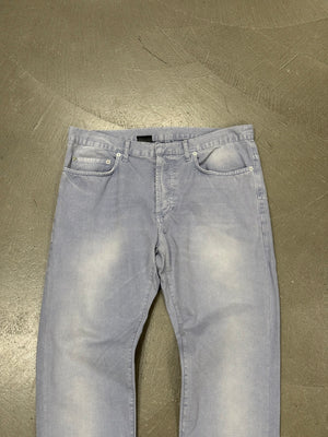 2000s Dior light wash faded denim straight jeans