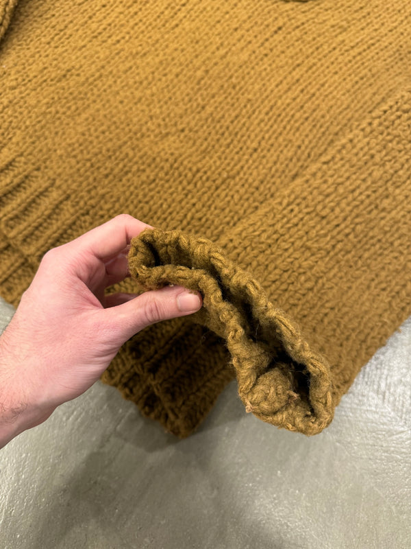 1990s Maison Margiela Miss Deanna Heavy Knit Shawl Collar Sweater