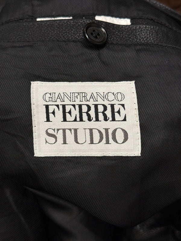 1990s Gianfranco Ferré heavy leather coat