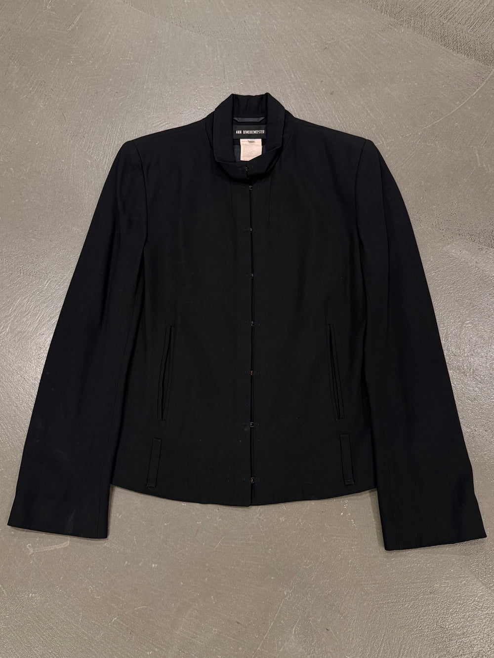 2000s Ann Demeulemeester minimalist hook closure jacket