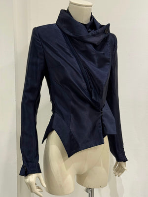 A/W2012 Ann Demeulemeester runway asymmetrical back-zip jacket