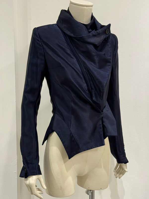 A/W2012 Ann Demeulemeester runway asymmetrical back-zip jacket