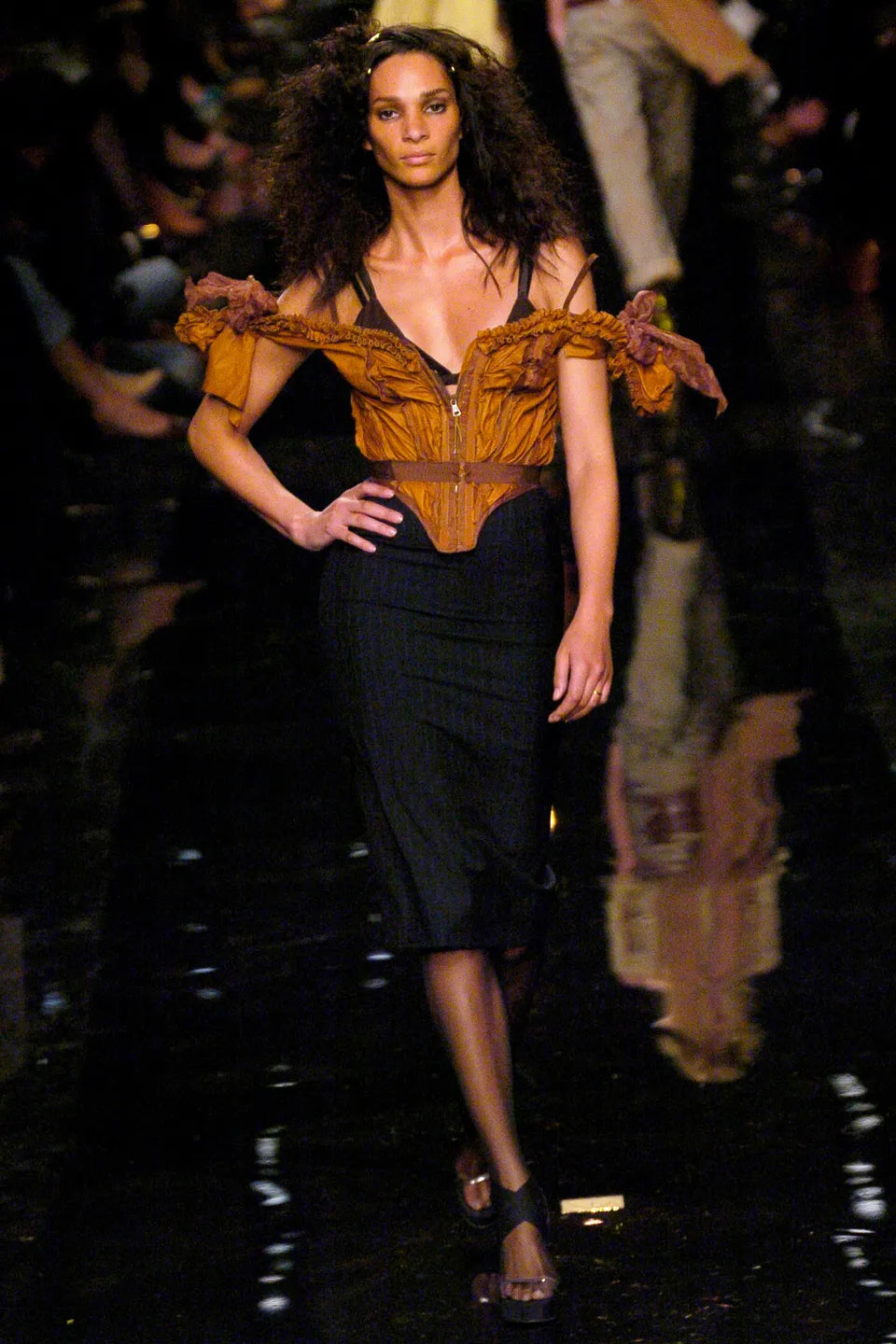 S/S2005 Jean Paul Gaultier runway ruffled corset