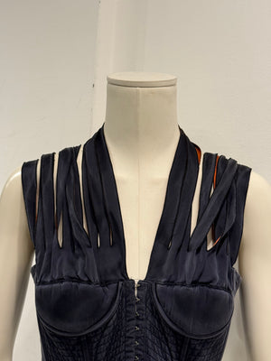 S/S1989 Jean Paul Gaultier iconic cone bra corset with shoulder straps