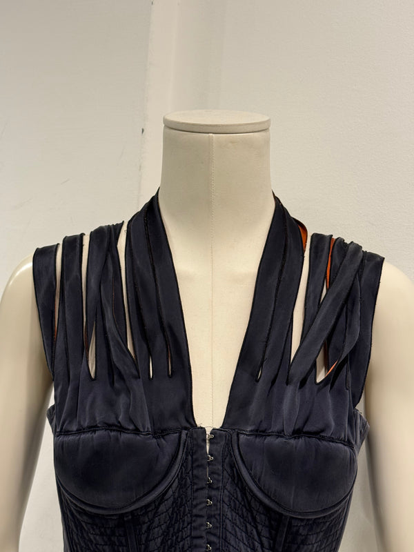 S/S1989 Jean Paul Gaultier iconic cone bra corset with shoulder straps